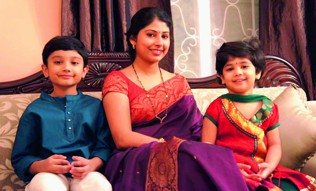 Smita with her children Nanak and Bhuvis (Photo: DC) Smita with her children Nanak and Bhuvis (Photo: DC)